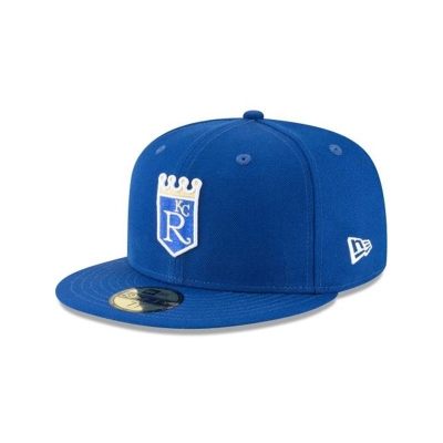 Blue Kansas City Royals Hat - New Era MLB 1971 Cooperstown Wool 59FIFTY Fitted Caps USA5364297